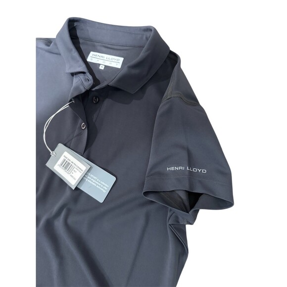 Henri Lloyd Sport Women's Performance Polo Shirt Size M Dark Charcoal Gray - Picture 2 of 8